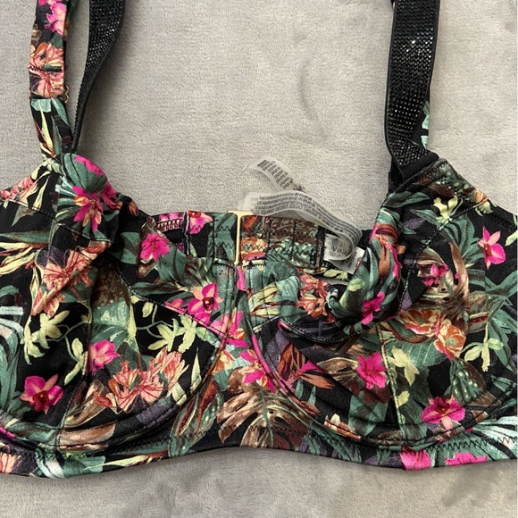 New! Victoria’s Secret Floral Shine Strap Wicked Push Up Bikini Top 4617 - Picture 4 of 7